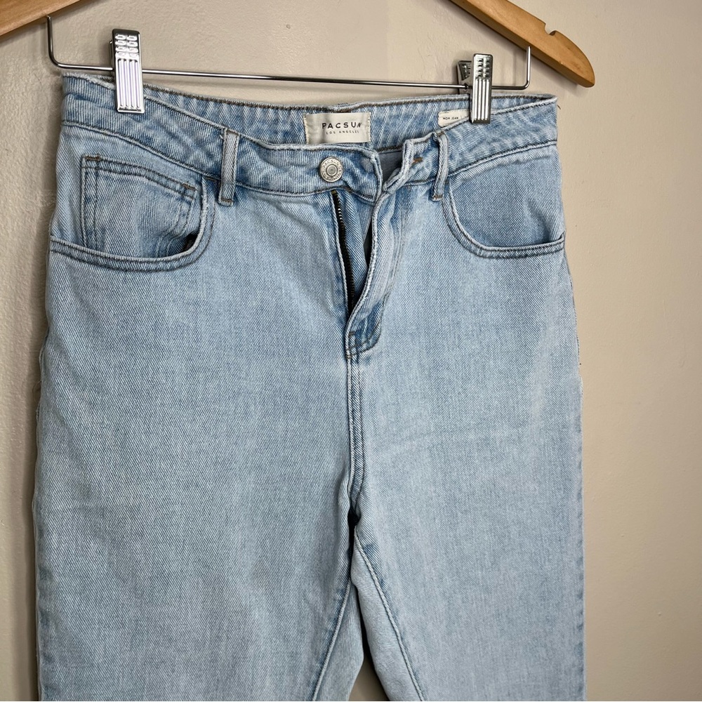 Pacsun Los Angeles Mom Light Denim High Waisted Ankle Cropped Jeans Size 27 - Picture 6 of 10